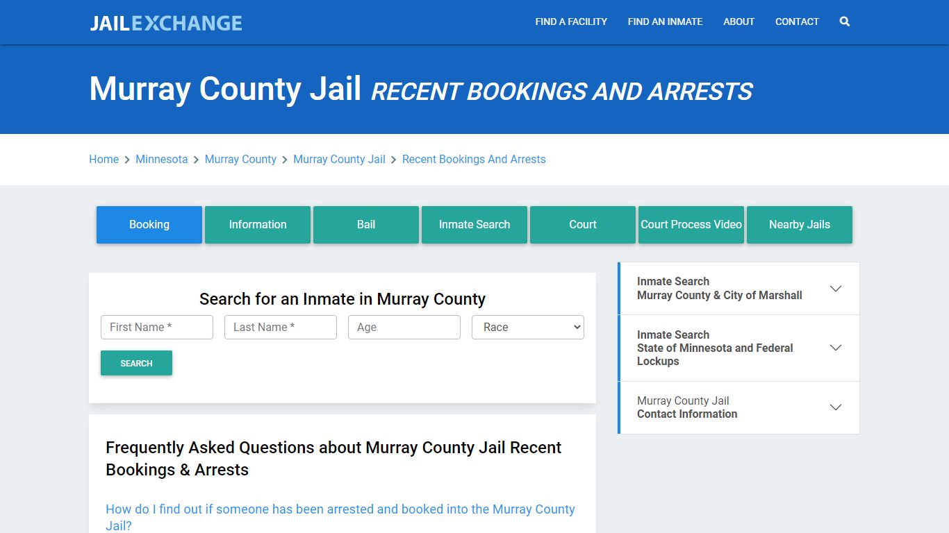 Murray County Jail Recent Bookings And Arrests - Jail Exchange