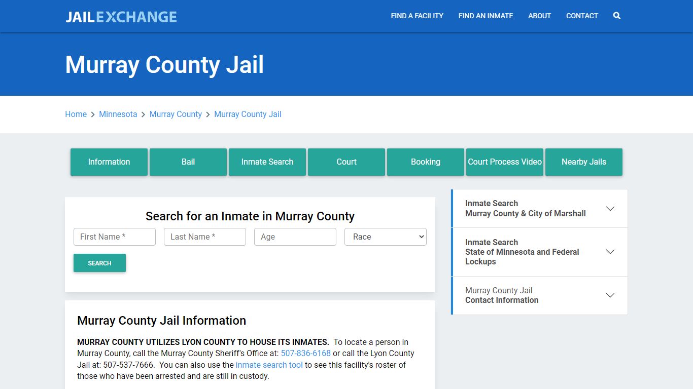 Murray County Jail Roster Lookup, MN, Inmate Search